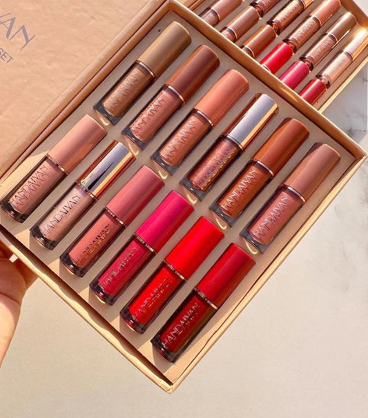HANDIYAN Liquid Matte Lipstick 12 pcs set Waterproof Long lasting  (multicolour, 30 ml)